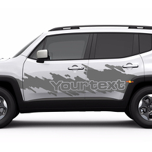 Aangepaste Tekst Spatvlek Grafische Zijdeuren Vinyl Decal Sticker voor Jeep Renegade 2