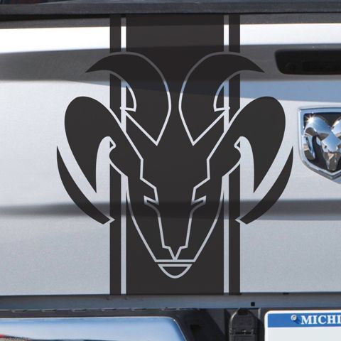 Dodge Ram Stripe Logo Graphic Sticker Decal Sticker Side of Rear Truck Vinyl bed