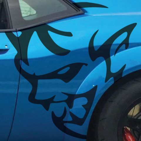 Demon Style Zijvinyl Decal Set voor Dodge Challenger