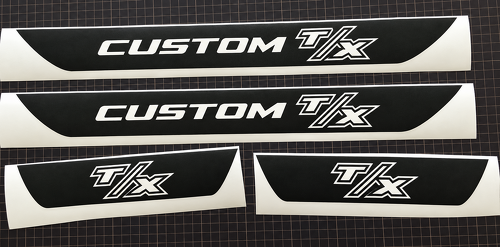 CUSTOM T/X Deur dorpelset van vier stuks Deur vinyl decal sticker voor Dodge Charger 2006-2018