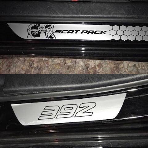Scat Pack 392 Stijl Deurdrempel Vinylstickerset voor Dodge Charger