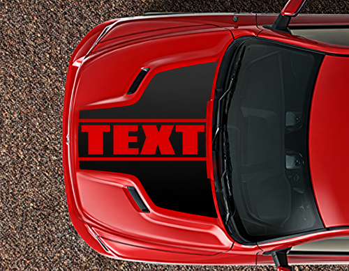 TEXT Solide Letter Blackout Motorkap Vinyl Decal Sticker voor RAM 1500