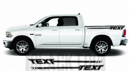 Aangepaste tekst bedsticker decal streep voor RAM 1500 2500 3500