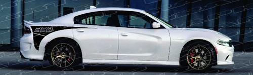 392 Kwartstrip Achterspatbord Vinyl Sticker voor Dodge Charger 2015-2017