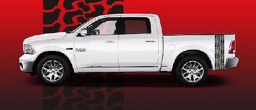 Bandenprofielstijl Strepen Zij Vinyl Decal Sticker voor RAM 1500 Rebel, TRX