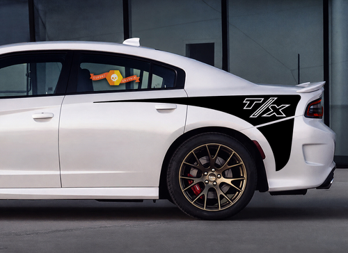 T/X Split Viertel Keil Set Achterspatbord Vinyl Decal Sticker voor Dodge Charger 2015-2017