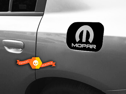 Mopar Brandstofklep Vinyl Overlay Decal Sticker 2 voor Dodge Charger 2011+