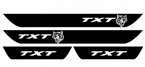 TXT Custom Cat Head Vierdelige Deurbinnendeursticker Set Deur Vinyl Decal Sticker voor Dodge Charger 2016-2018