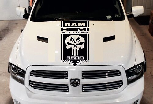 DODGE RAM HEMI 5.7L 3500 2500 1500 1xHOOD DECAL grafisch vinyl sticker sticker logo