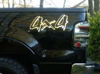 4x4 Grunge stijl nachtkastje vinyl decal sticker voor Chevrolet Silverado
