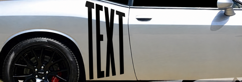 TEXT Hoge Samengeperste Lettering Paar Deur Vinyl Decal Sticker voor Dodge Challenger
