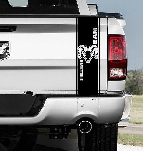 Truckbedkist grafische strip decal sticker 2 tailgate SRT10 voor Dodge Ram 1500