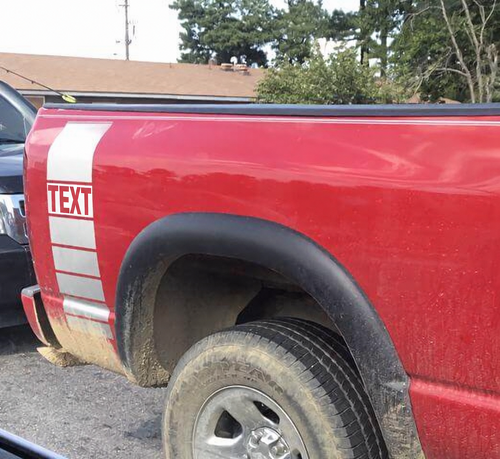 Race Custom Tekst Strepen Achterzijde Vinyl Decal Kit voor Dodge Ram