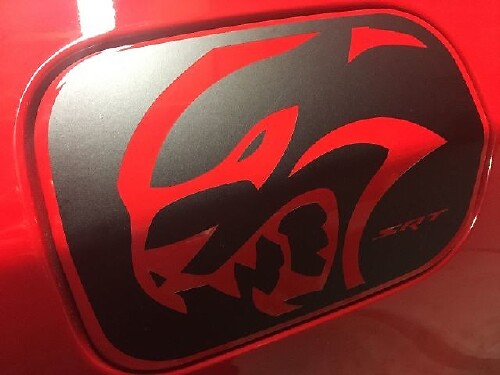 Dodge Charger HELLCAT SRT Gas Deur Vinyl Overlay 2015+ Hemi Mopar sticker sticker