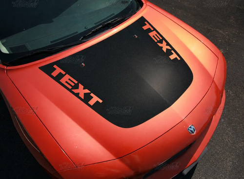 Blackout aangepaste tekststijl motorkap vinyl sticker voor Dodge Charger 2006-2010