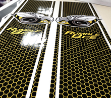 1500 2500 Truck Bed Side Stripe Rumble Bee concept Dodge Ram Vinyl Sticker Decal Gedrukte Laminering
 3
