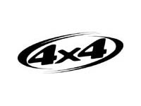 4x4 Logo met ovale rand Universele vinylsticker voor Dodge Ram 1500
