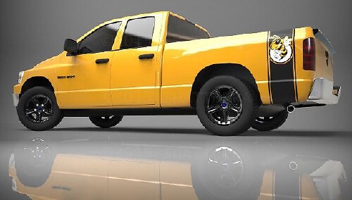 Rumble Bee Stijl Strepen Zijscherm Vinyl Decal Sticker voor Dodge Ram 1500