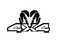 4x4 met Ram Jeep-sticker