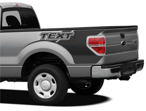 TEXT Blackout Bedside Vinyl Decal Kit voor Musclecar Truck