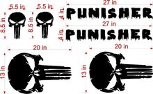 DISTRESSED PUNISHER sticker sticker voor JEEP Wrangler deuren en motorkap
 2