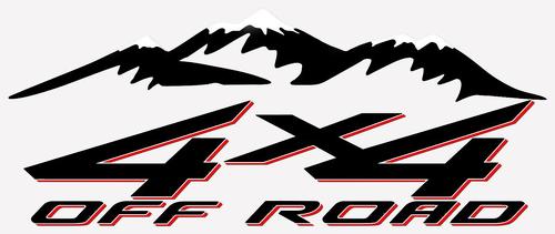 Paar 4x4 Offroad Mountain Truck Bed Side Decal Past Chevy Dodge Ford Nissan Toyota 002