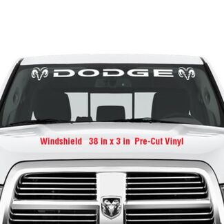 DODGE voorruit vinyl sticker sticker grafische stickers vrachtwagen RAM Hemi-logo
