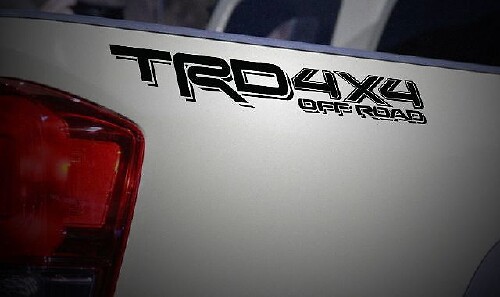 TRD stijl 4x4 Off Road Vinyl Stickerset voor de Zijkant van de Bak voor Toyota Tacoma 2016