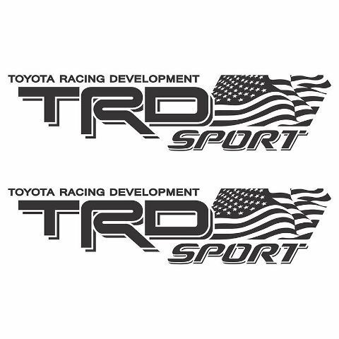 TRD Sport USA-vlag Bedside Vinyl Decal Sticker voor Toyota Tacoma