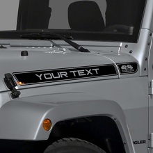 Aangepaste tekst 4x4 Off Road Logo Motorkapstreep Vinyl Sticker Decal voor Jeep Wrangler TJ 3