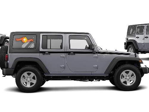 Contour Zijstrepen Vinyl Decal Kit voor Jeep Wrangler JK JKU