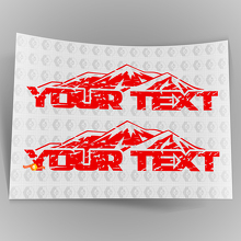 Aangepaste tekst berg krassend verweerde motorkap vinyl decal sticker voor Jeep Wrangler 3