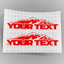 Aangepaste tekst berggrafiek vinyl sticker voor Jeep Wrangler 2