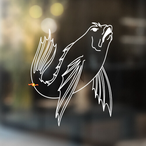 Flying Fish universele vinyl sticker