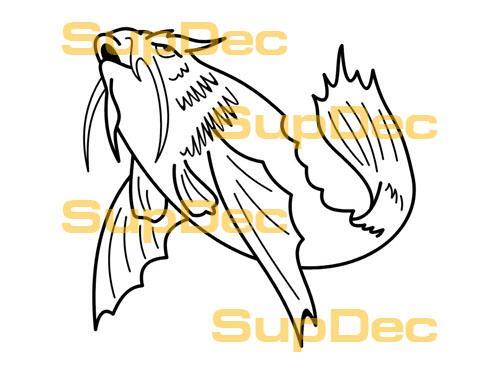 VIS Vinyl Art Wall Window Badkamer Sticker Sticker verwijderbaar #9
