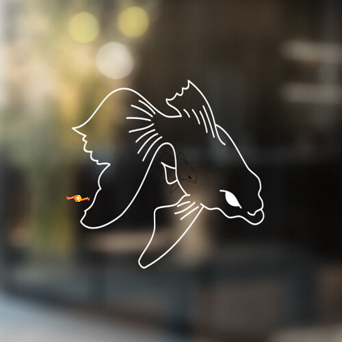 Fancy Goldfish Universele Vinyl Decal Sticker