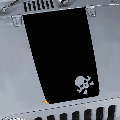 Schedel Motorkap Blackout Vinyl Decal Sticker voor Jeep Wrangler JK TJ YJ JL