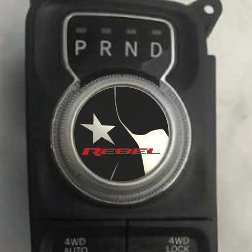 Texas Vlag Rebel Versnellingspook Vinyl Sticker voor Dodge Ram