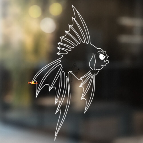Veiltail Goldfish Universele Vinyl Decal Sticker