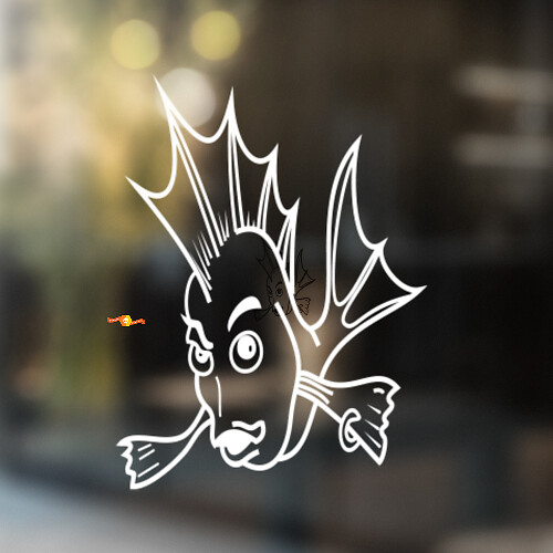 Punk Fish Universele Vinyl Decal Sticker