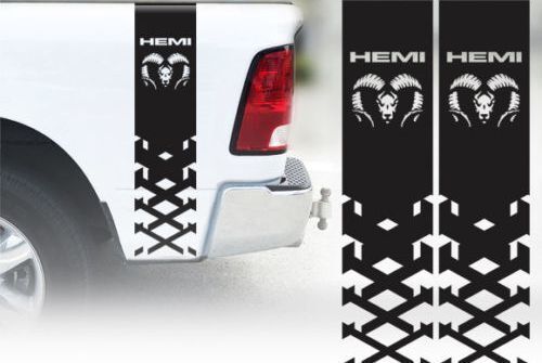 Hemi Stijl Strepen Bedside Vinyl Decal Sticker voor Dodge Ram 1500