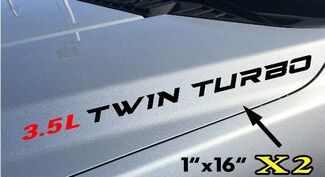 2x 3.5L Twin Turbo Hood sticker emblemen embleem Ford F150 Ecoboost V6