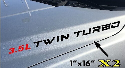 3.5L Twin Turbo Motorkap Vinyl Sticker voor Musclecar F-150 EcoBoost V6
