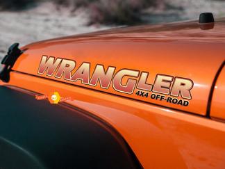 Jeep Hood stickers stickers - Wrangler 4x4 Off Road - KIES KLEUR - set van 2 stuks