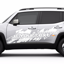 Aangepaste tekst bandensporen zijkant spatgrafiek vinyl decal sticker voor Jeep Renegade 2