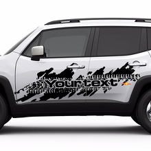 Aangepaste tekst bandensporen zijkant spatgrafiek vinyl decal sticker voor Jeep Renegade 3
