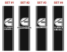 2x STICKERS VOOR Ram Truck CUMMINS TURBO DIESEL Bed 2 STRIPE KIT Vinyl Sticker 2