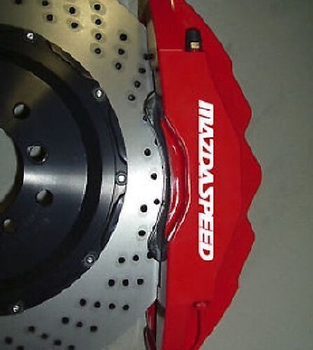Mazdaspeed Remklauw Vinyl Sticker Set voor Mazda