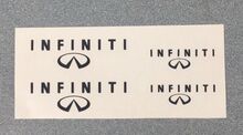 Infiniti Remklauw High Temp Vinyl Decal Stickers (elke kleur) Set van 4 2