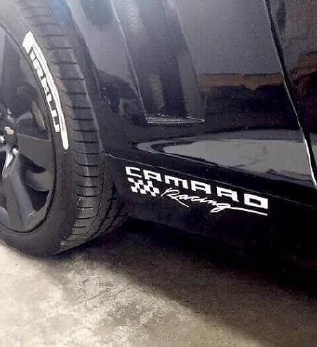 Camaro Racing zijschort vinyl sticker set voor Chevrolet Camaro